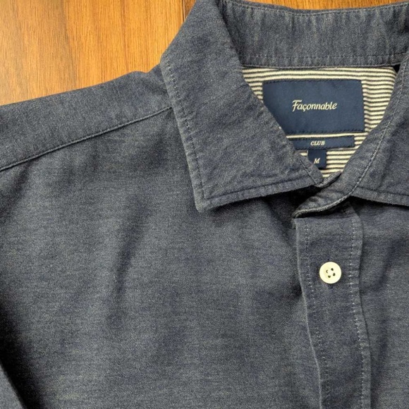Façonnable Blue Casual Button-Down Shirt – Size M - Picture 1 of 4